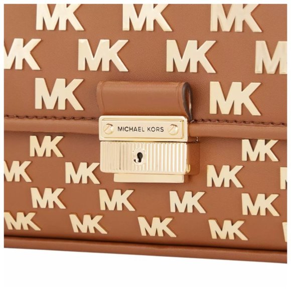 NEW Michael Kors Bradshaw_ Small Embellished Brown Crossbody Bag - Picture 5 of 10